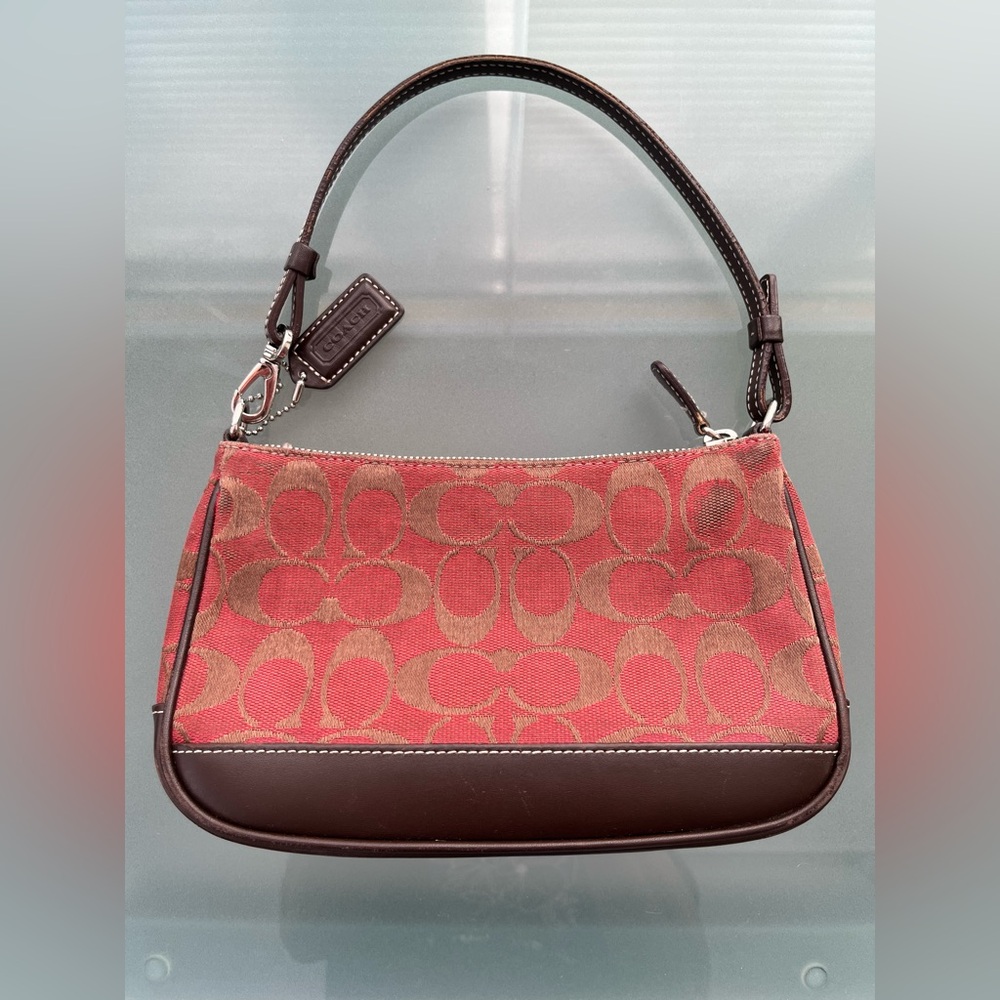 Vintage Coach Signature C Demi shoulder bag style 6094 - Brown & Red